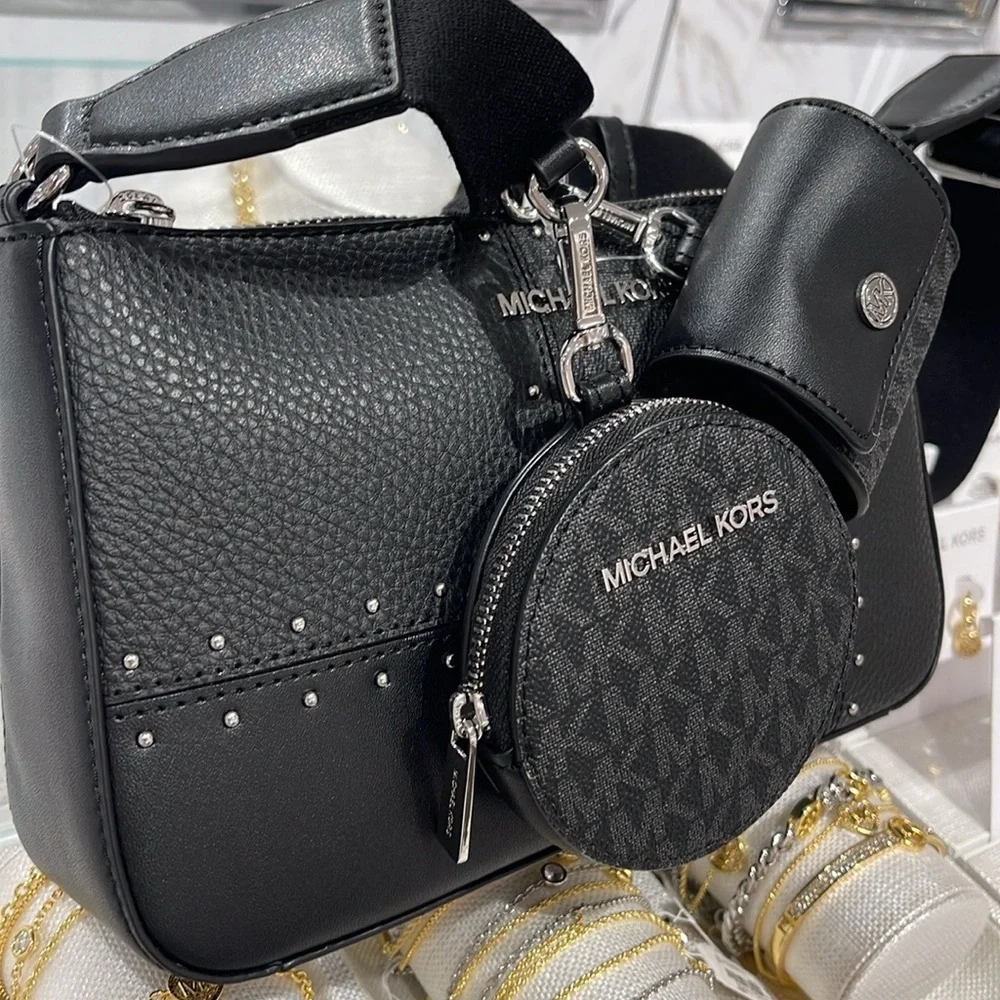 Michael Kors Jet Set Signature Logo Crossbody Bag with Case  Apple Airpods Pro®